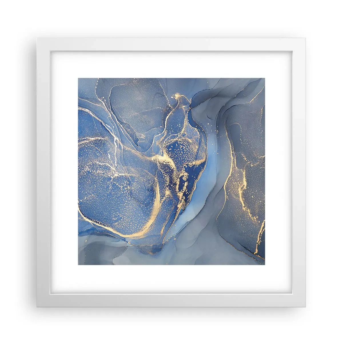 Poster in einem weißen Rahmen - Goldstaub - 30x30 cm