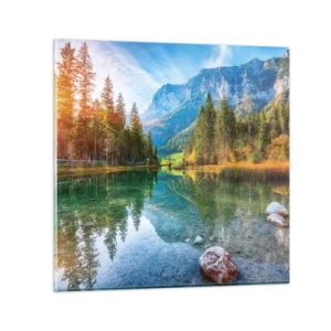 Glasbild - Bild auf glas - Die Sanftheit des Herbstes - 60x60 cm