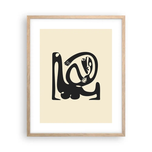 Poster in einem Rahmen aus heller Eiche - Fast wie Picasso - 40x50 cm