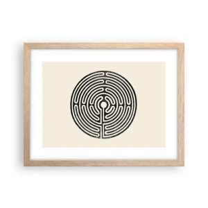 Poster in einem Rahmen aus heller Eiche - Geheimnisvolle Ordnung - 40x30 cm