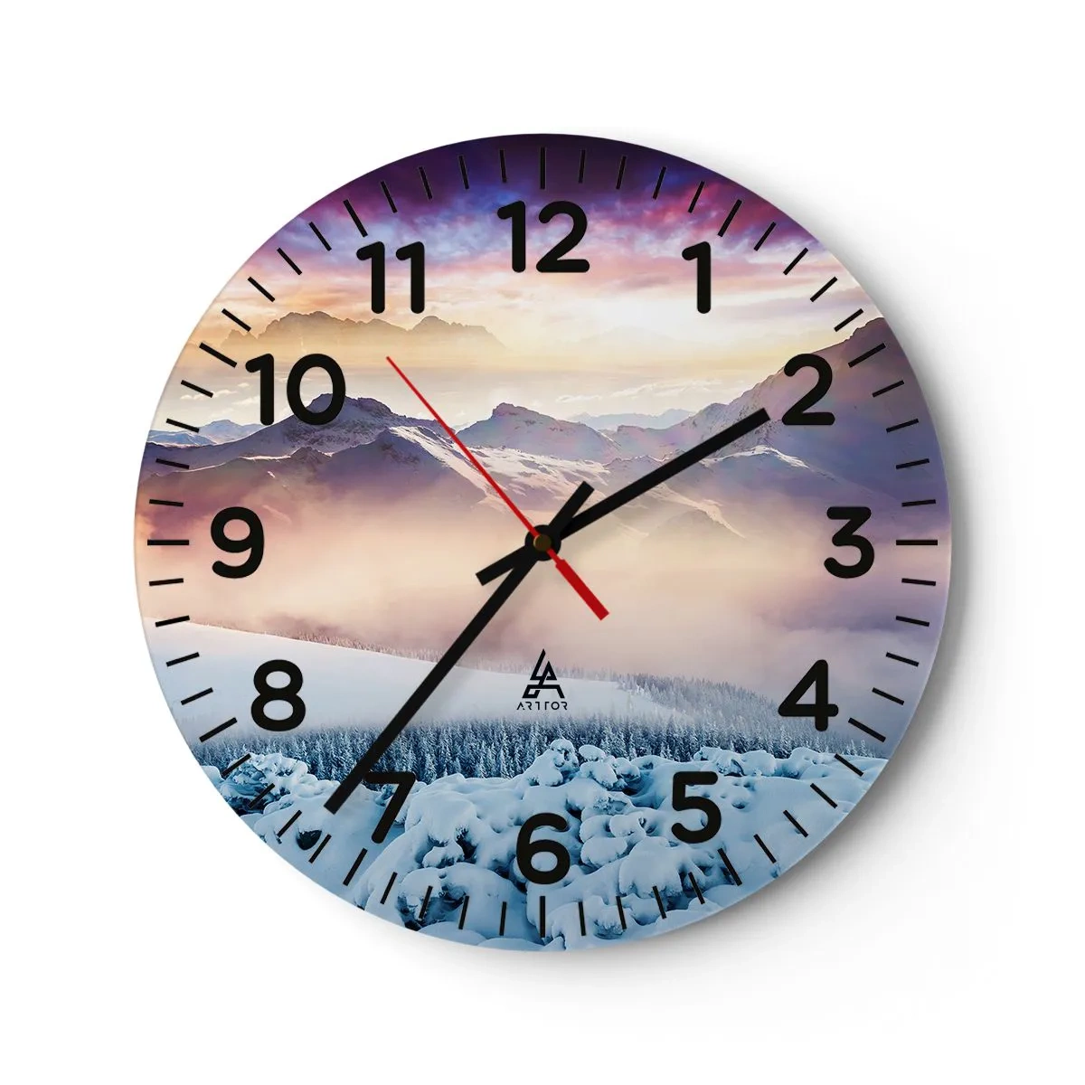 Wanduhr - Glasuhr - Die Kraft und Reinheit der Natur - 30x30 cm