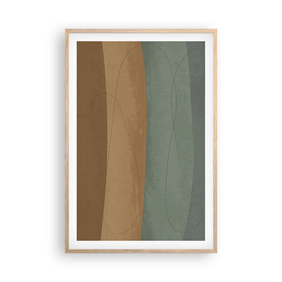 Poster in einem Rahmen aus heller Eiche - Horizontale Komposition - 61x91 cm