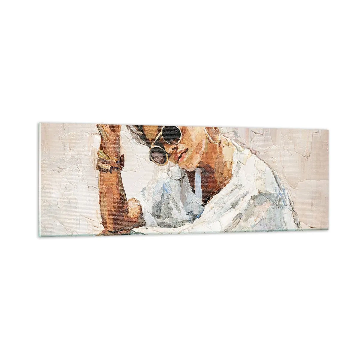 Glasbild - Bild auf glas - Porträt in voller Sonne - 90x30 cm