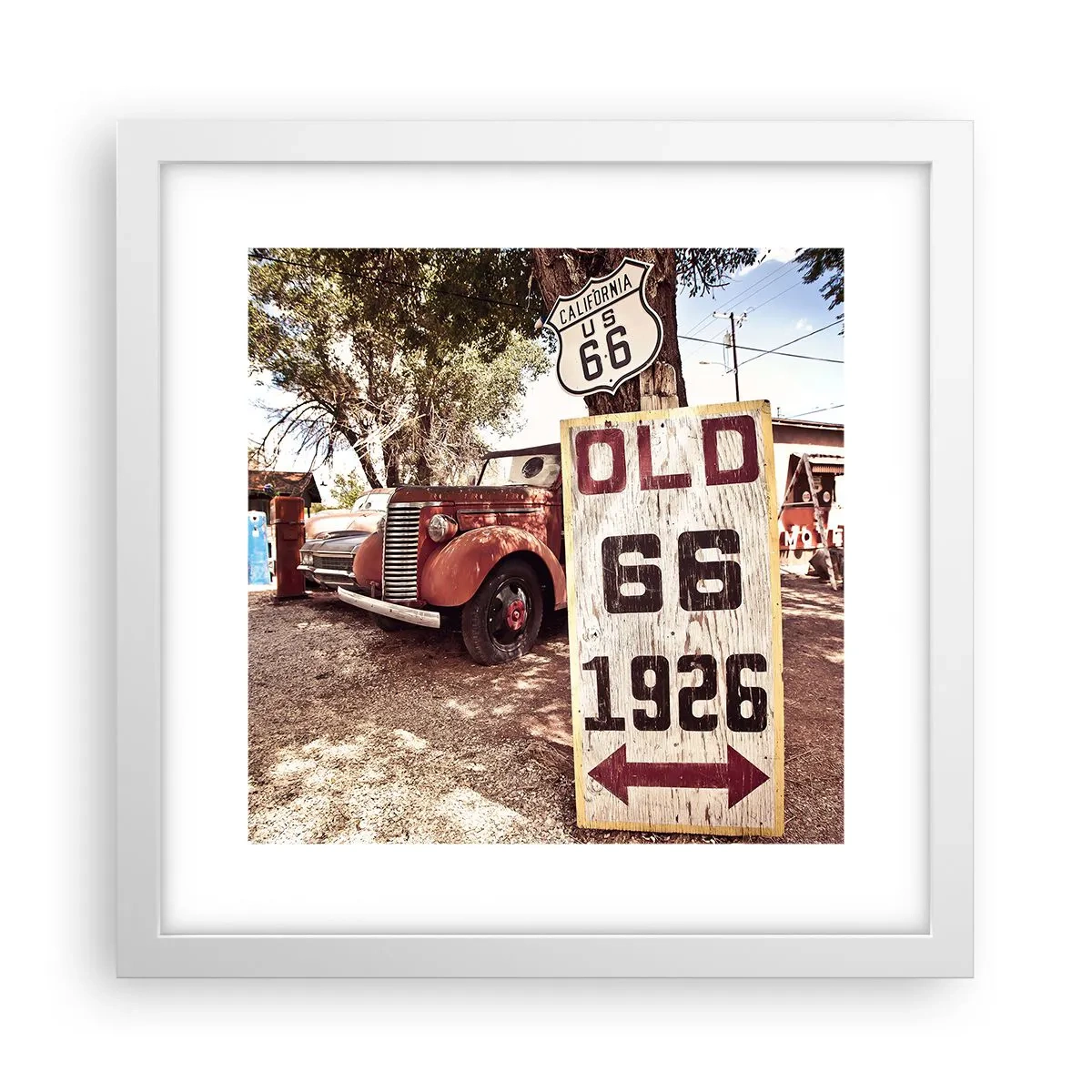 Poster in einem weißen Rahmen - Die Legende der amerikanischen Provinz - 30x30 cm