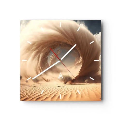 Wanduhr - Glasuhr - Geöffnetes Portal - 40x40 cm