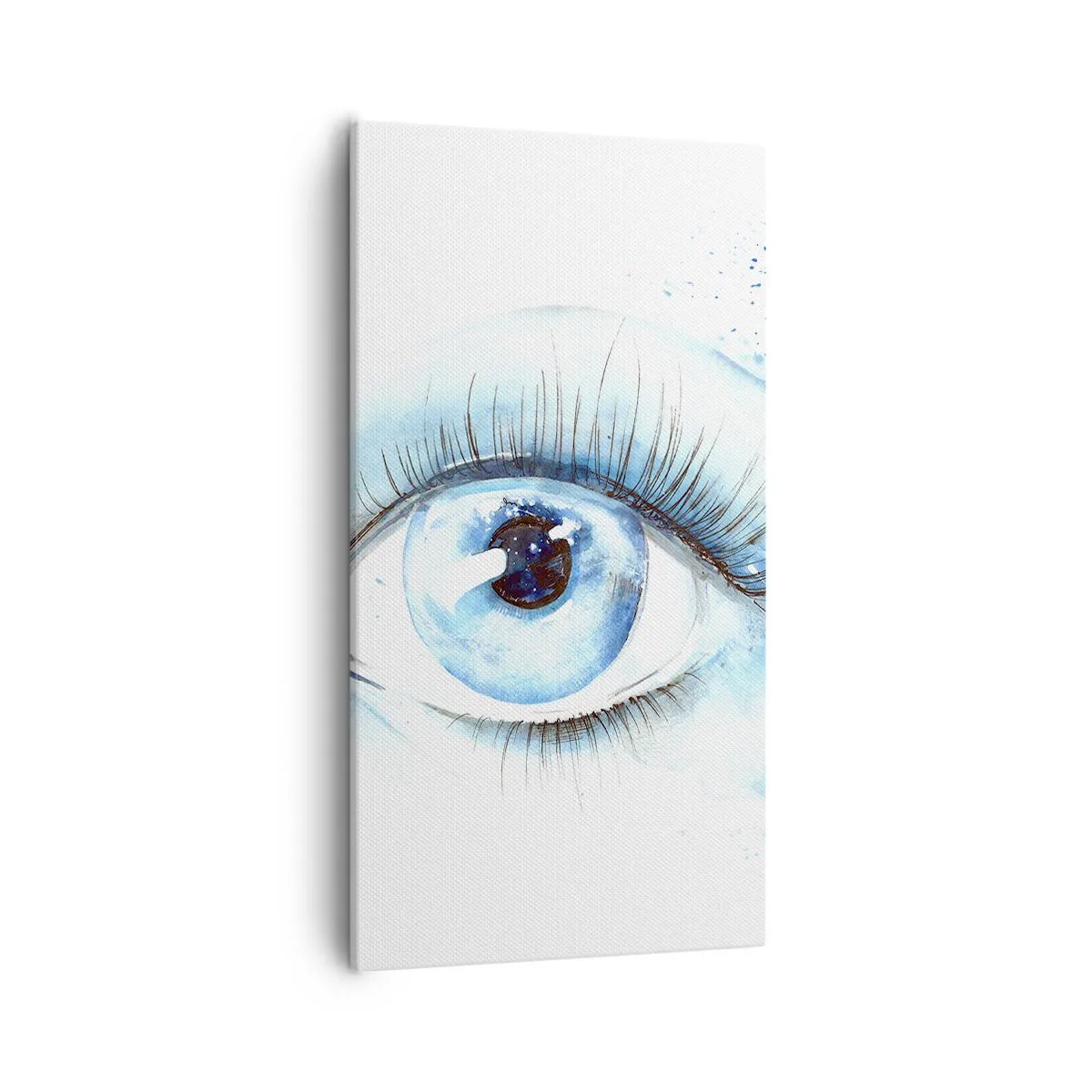 Bild auf Leinwand - Leinwandbild - Tauchen Sie ein in das Blau der Blicke - 55x100 cm