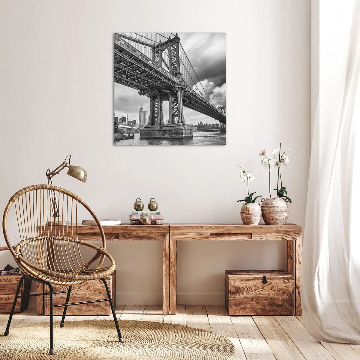 Bild auf Leinwand - Leinwandbild - Ins Herz der Stadt - 60x60 cm