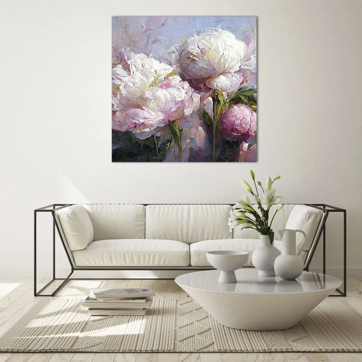 Glasbild - Bild auf glas - Strauß voller Leben - 40x40 cm