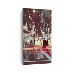 Bild auf Leinwand - Leinwandbild - Eine große Stadtüberquerung - 45x80 cm