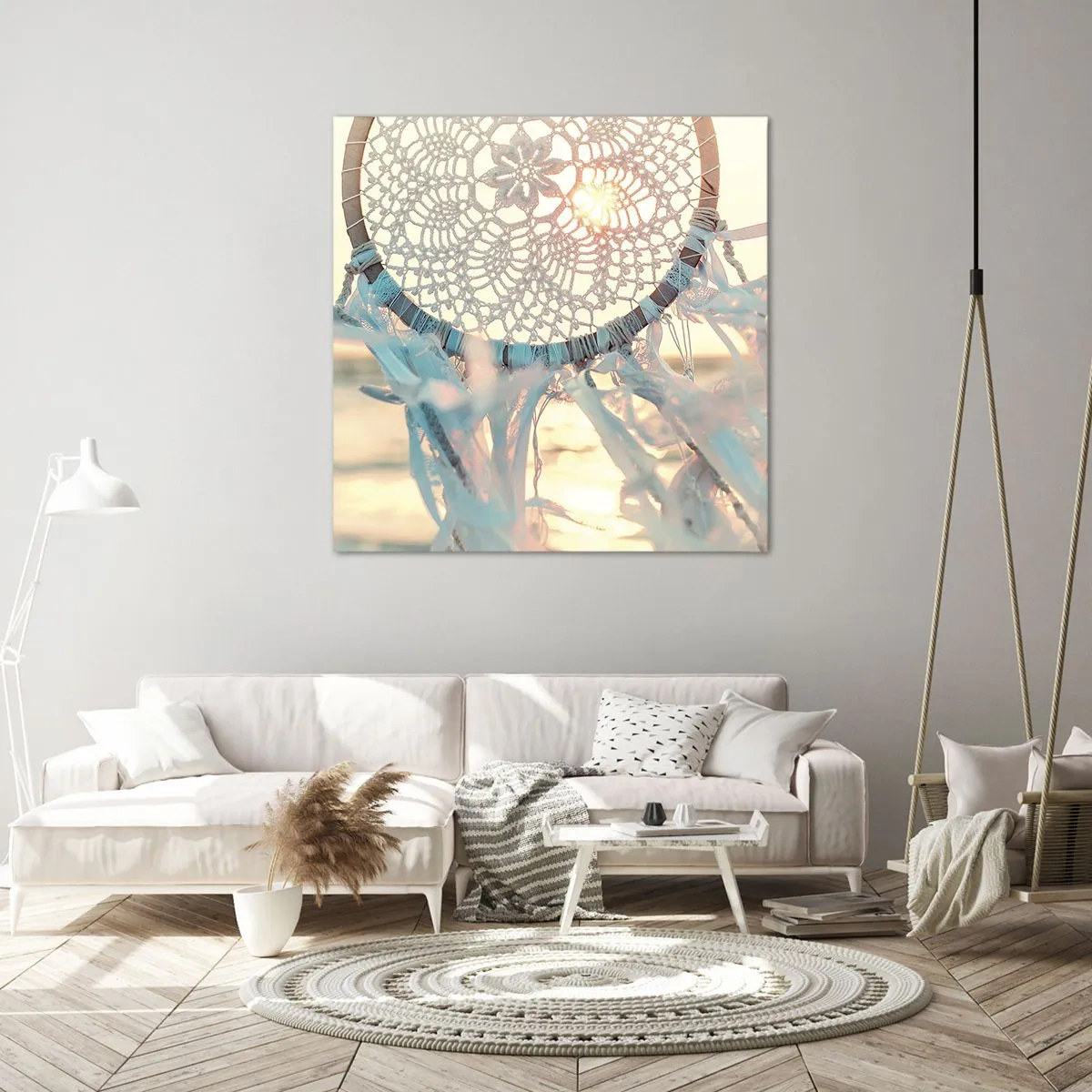 Bild auf Leinwand - Leinwandbild - Totem aus Spitze - 40x40 cm