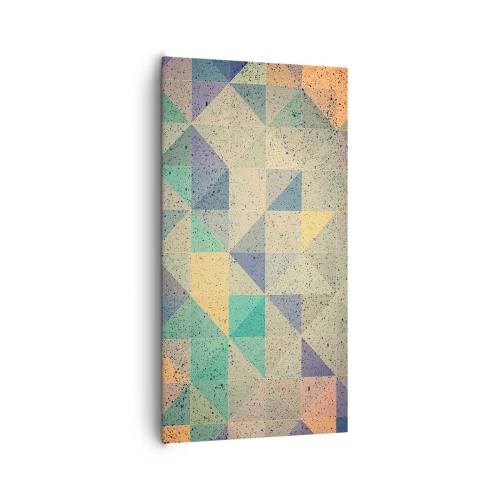 Bild auf Leinwand - Leinwandbild - Republik der Dreiecke - 65x120 cm