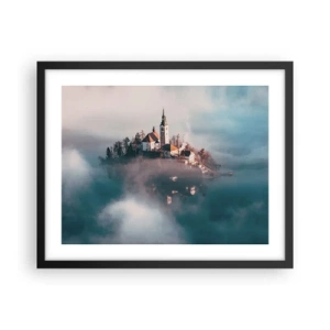 Poster in einem schwarzem Rahmen - Trauminsel - 50x40 cm