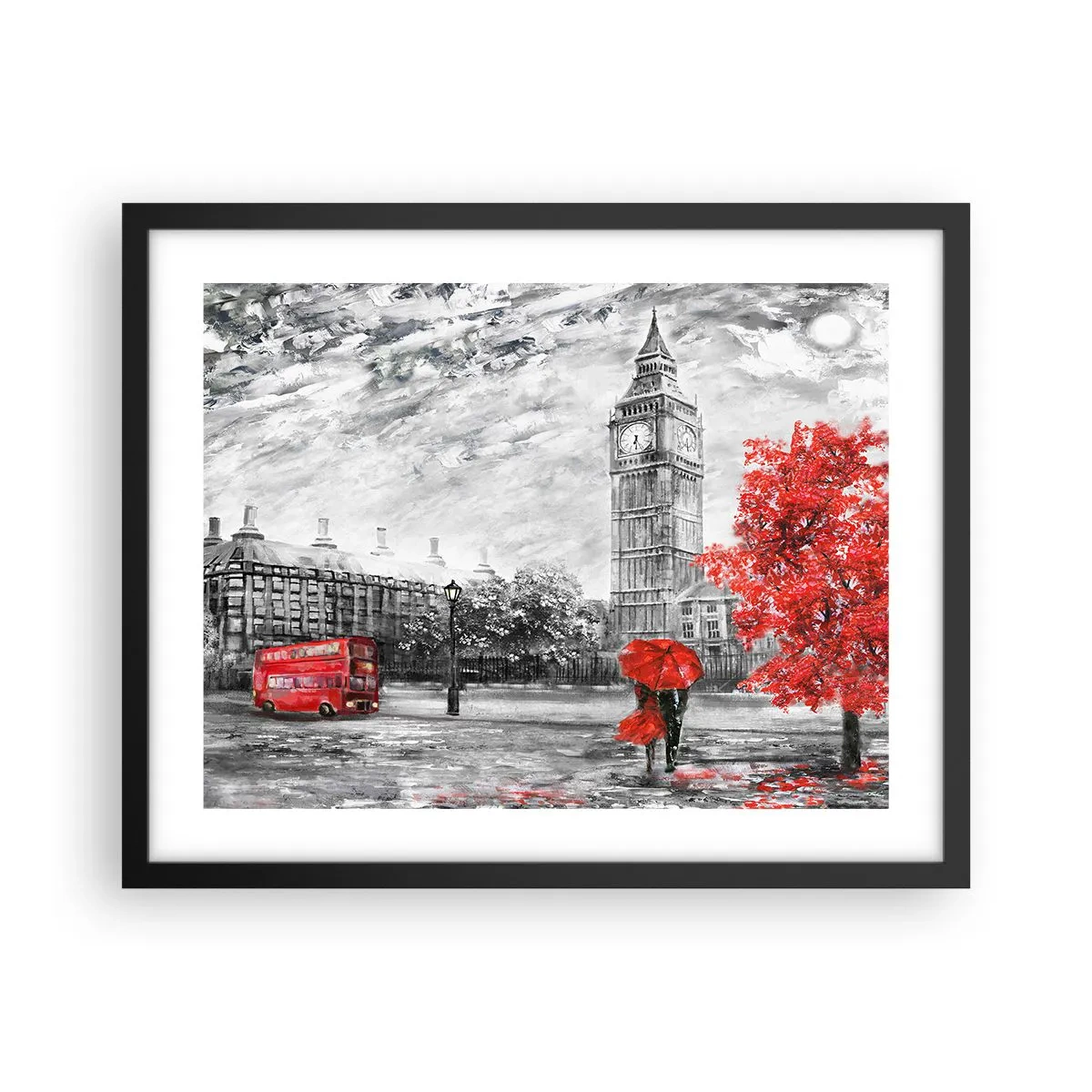 Poster in einem schwarzem Rahmen - Ein aufregender Tag - 50x40 cm