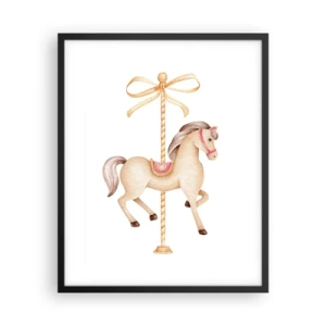 Poster in einem schwarzem Rahmen - Anmutiger Trab - 40x50 cm