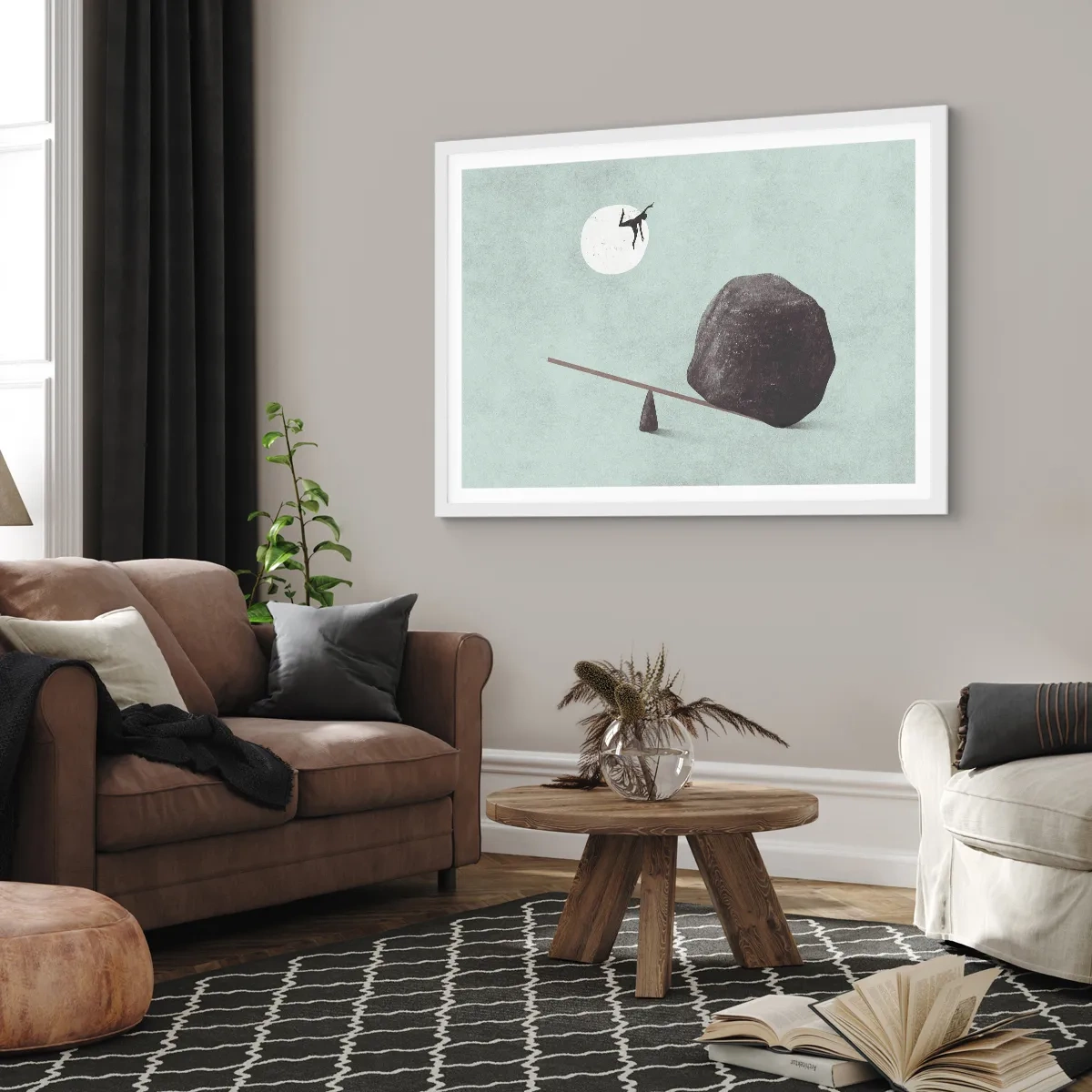 Poster in einem weißen Rahmen - Erfüllte Träume - 50x40 cm