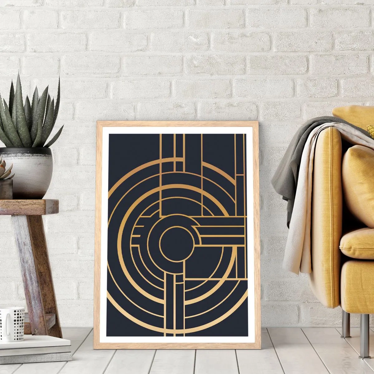 Poster in einem Rahmen aus heller Eiche - Wendungen der Dinge - 50x70 cm