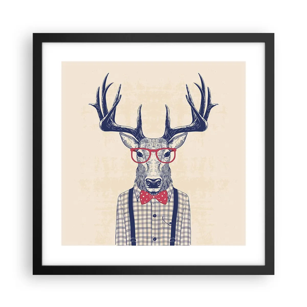 Poster in einem schwarzem Rahmen - Eine lustige Extravaganz - 40x40 cm