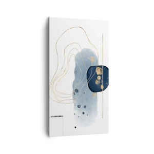 Bild auf Leinwand - Leinwandbild - Blau-goldene Fantasie - 45x80 cm