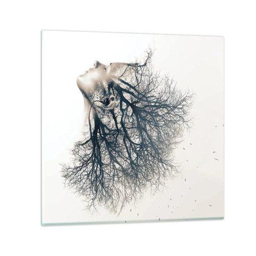 Glasbild - Bild auf glas - Dem Rauschen der Bäume lauschen - 60x60 cm