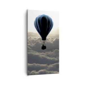 Bild auf Leinwand - Leinwandbild - Ein Wanderer über den Wolken - 65x120 cm