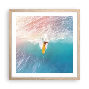 Poster in einem Rahmen aus heller Eiche - Der Ozeanreiter - 50x50 cm