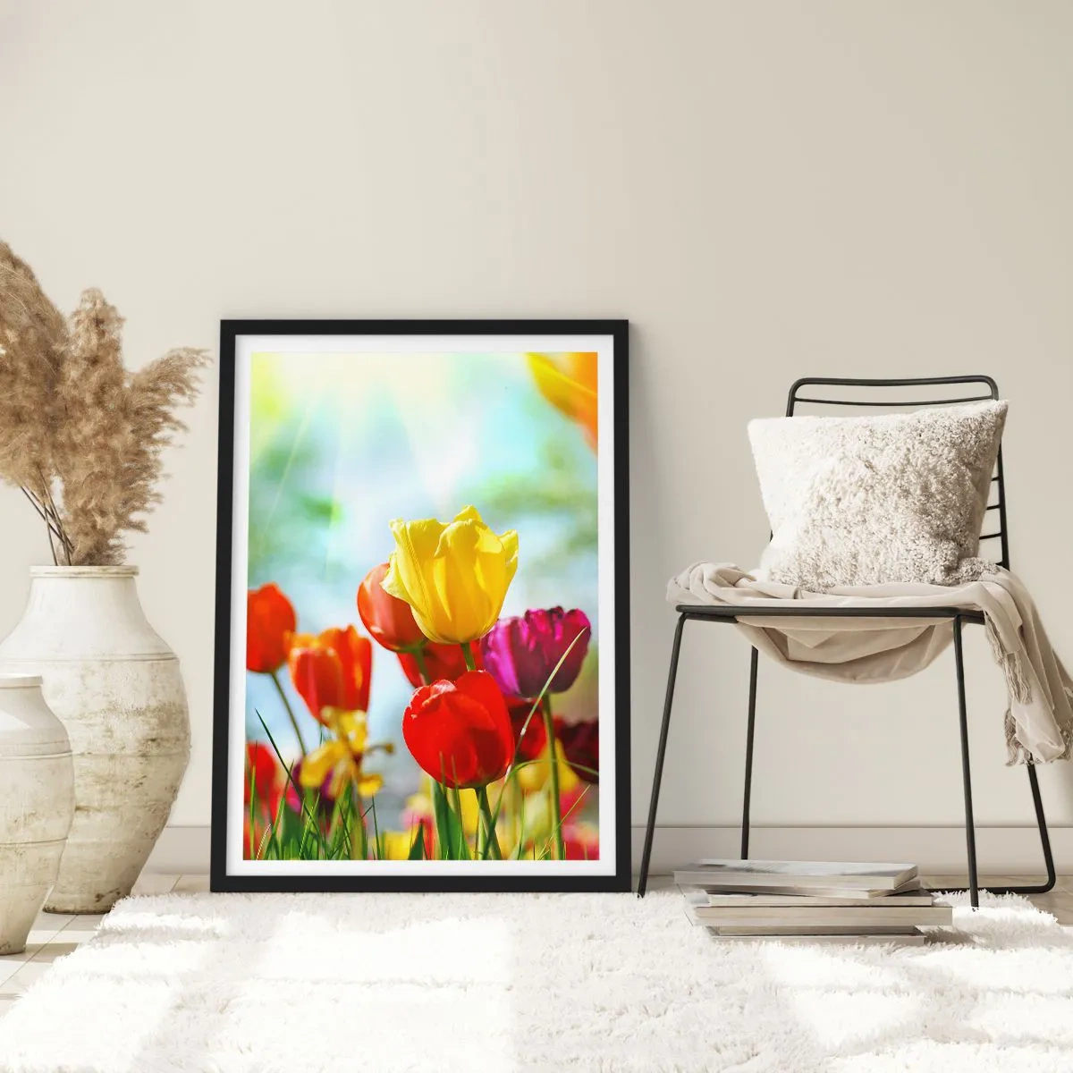 Poster in einem schwarzem Rahmen - Alle Farben der Sonne - 30x40 cm