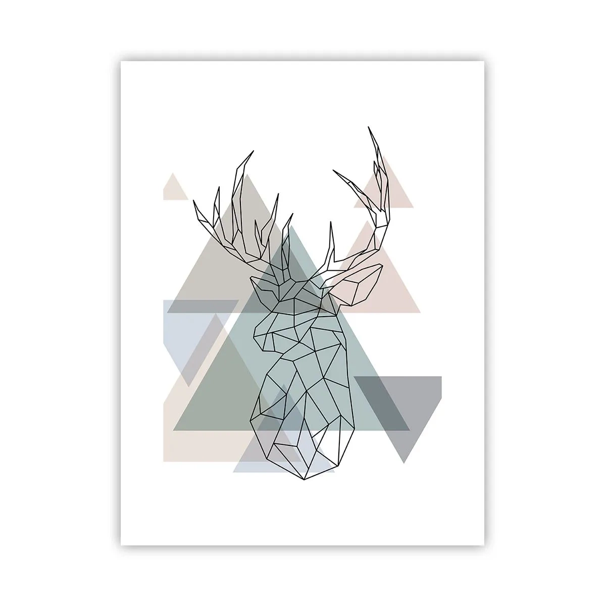 Poster - In einem geometrischen Wald - 30x40 cm