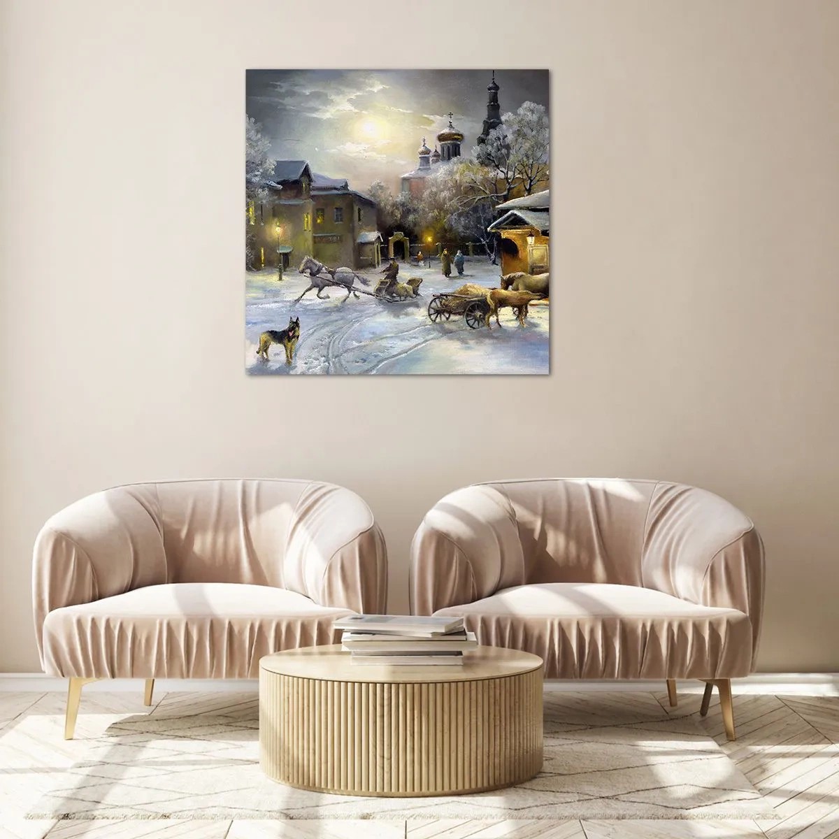 Glasbild - Bild auf glas - Die Magie des russischen Winters - 30x30 cm