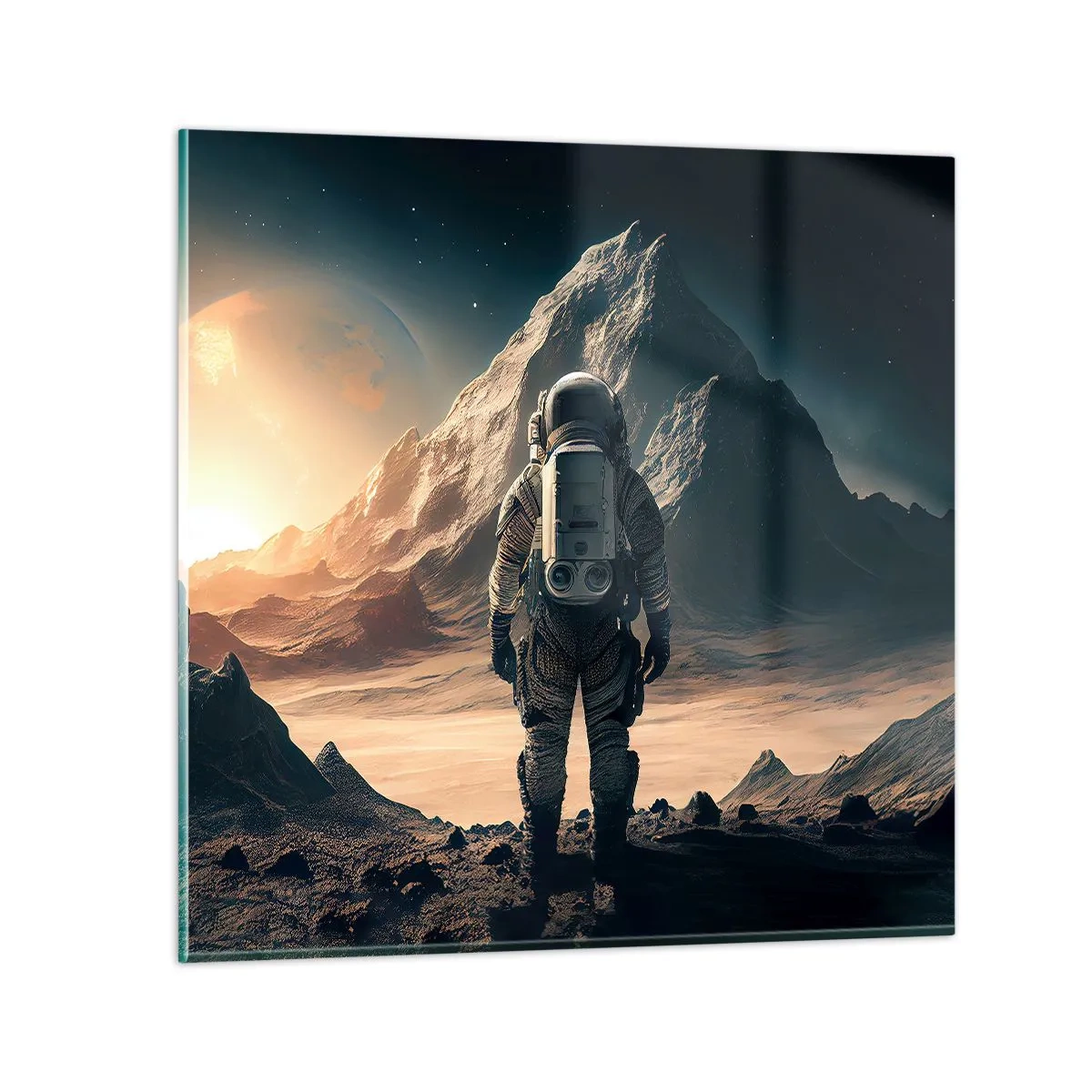 Glasbild - Bild auf glas - Neue Herausforderung - 50x50 cm