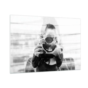 Glasbild - Bild auf glas - Der Schöpfer und sein Material - 100x70cm - Schöpfer und Material - Moderne Wanddekoration für Wohnzimmer und Schlafzimmer ARTTOR