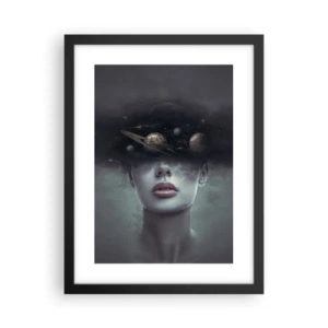 Poster in einem schwarzem Rahmen - Und die Planeten spielen verrückt ... - 30x40 cm