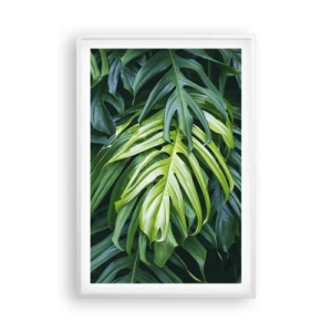 Poster in einem weißen Rahmen - Tauchen Sie ein in die Frische - 61x91 cm