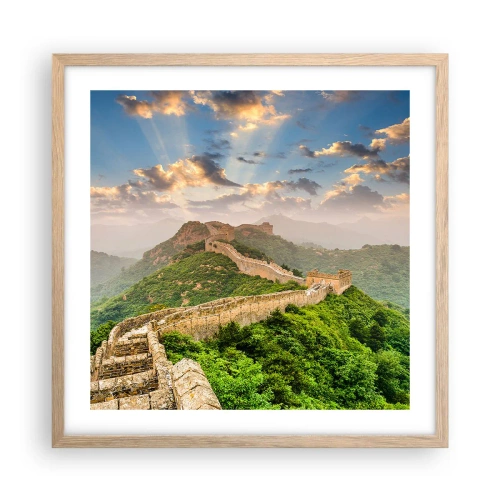 Poster in einem Rahmen aus heller Eiche - Ewige Größe - 50x50 cm