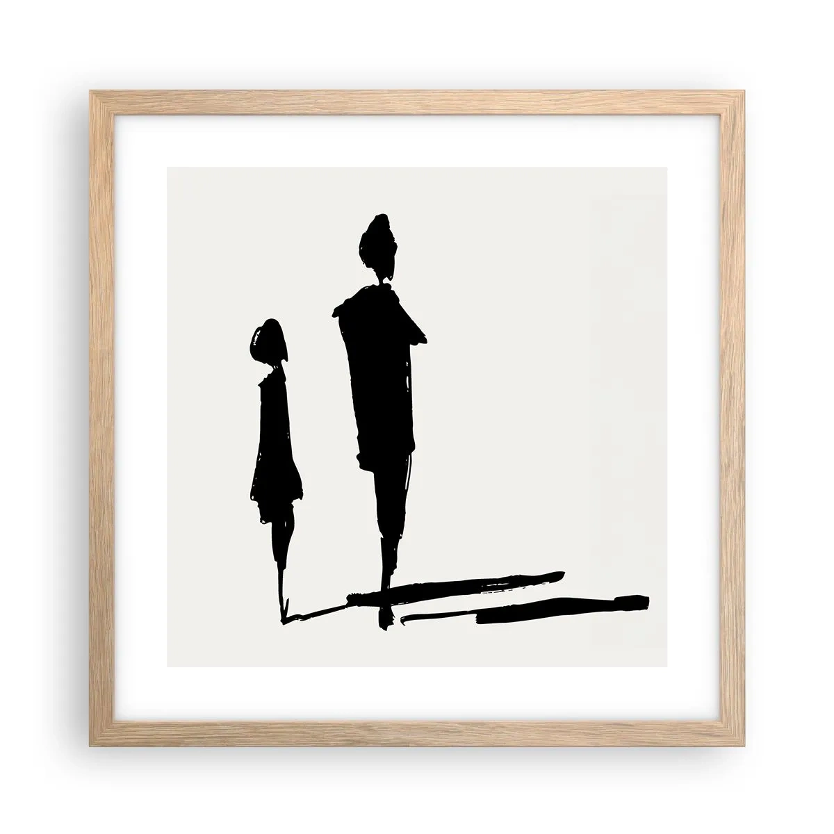 Poster in einem Rahmen aus heller Eiche - Mit Sicherheit zusammen? - 40x40 cm