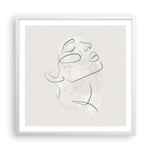 Poster in einem weißen Rahmen - Die Umrisse eines Traums - 60x60 cm