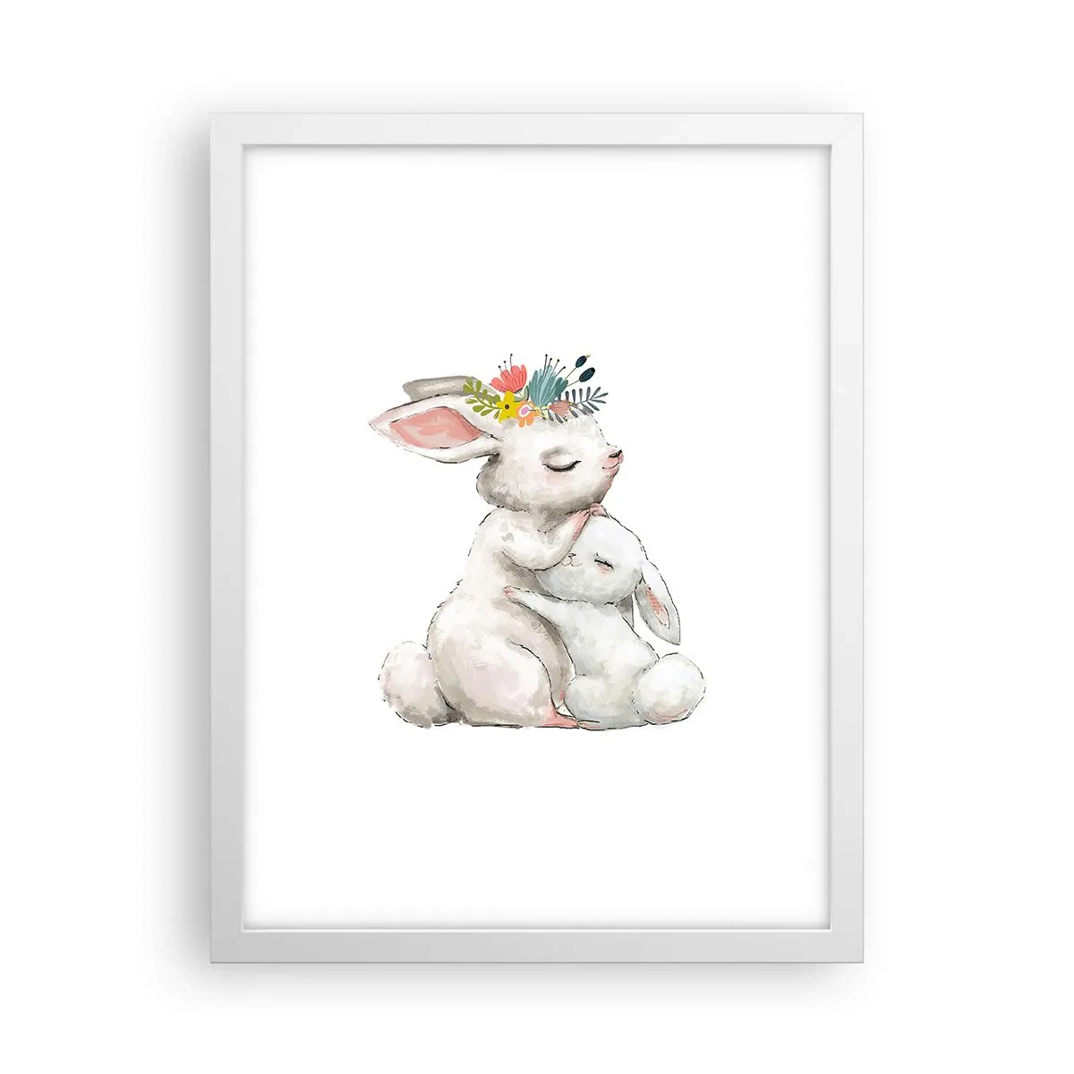 Poster in einem weißen Rahmen - Bei Mama ist's am schönsten - 30x40 cm