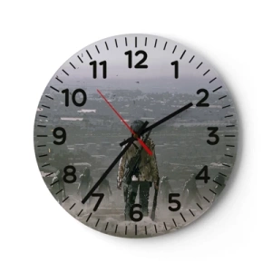 Wanduhr - Glasuhr - Letzter Gerechter? - 30x30 cm