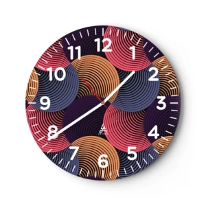 Wanduhr - Glasuhr - Im kreisenden Rhythmus - 40x40 cm