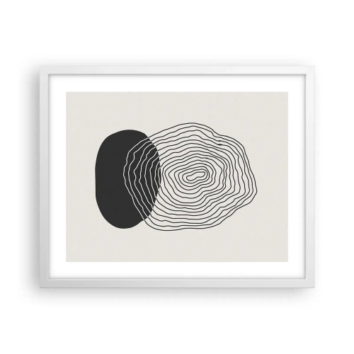 Poster in einem weißen Rahmen - Dauer und Schwingung - 50x40 cm