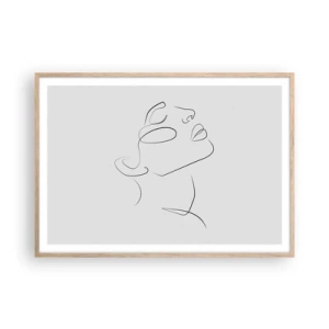 Poster in einem Rahmen aus heller Eiche - Die Drehungen und Wendungen der Träume - 100x70 cm