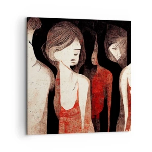Bild auf Leinwand - Leinwandbild - Madonnen der Dunkelheit - 60x60 cm