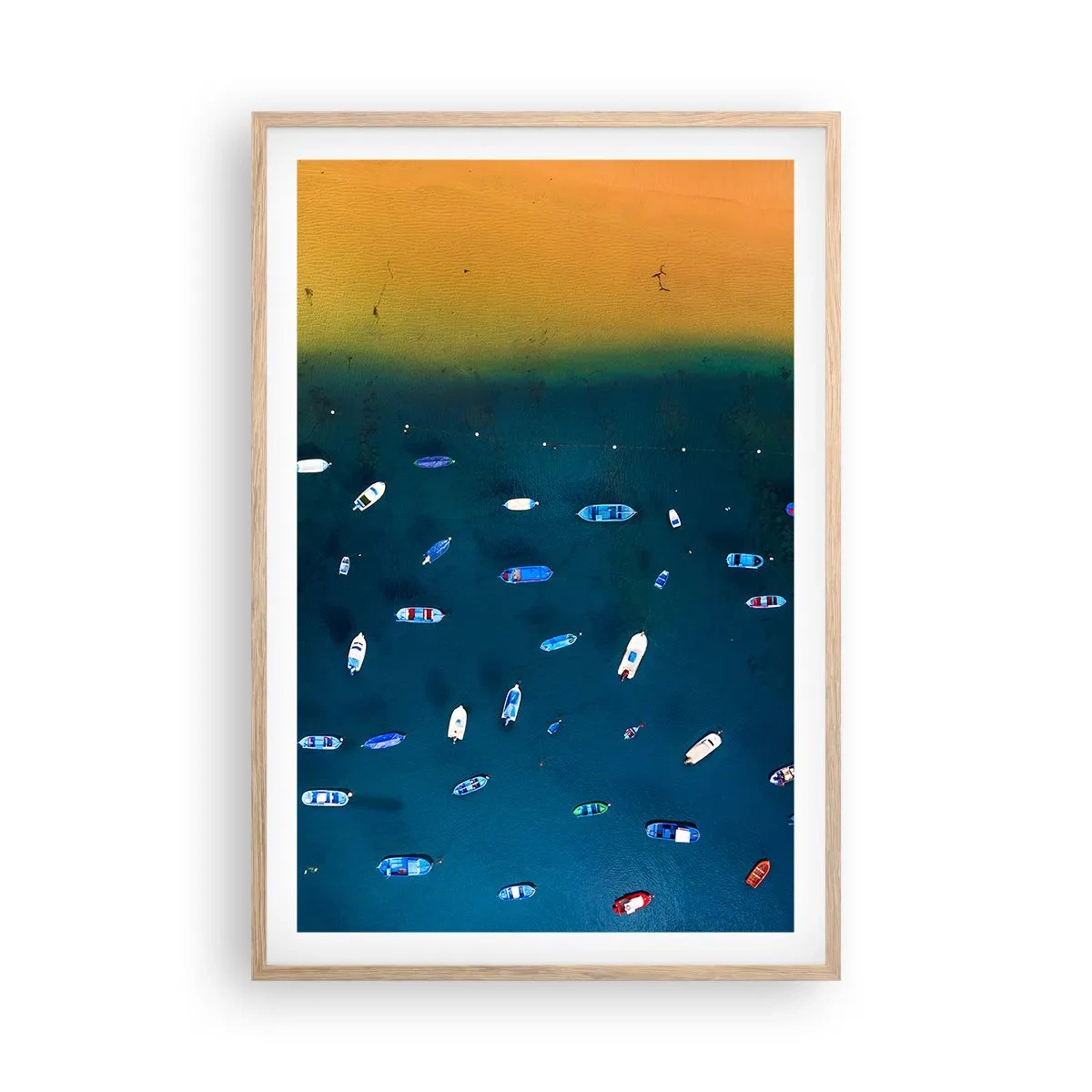 Poster in einem Rahmen aus heller Eiche - Feiertagsspiel - 61x91 cm