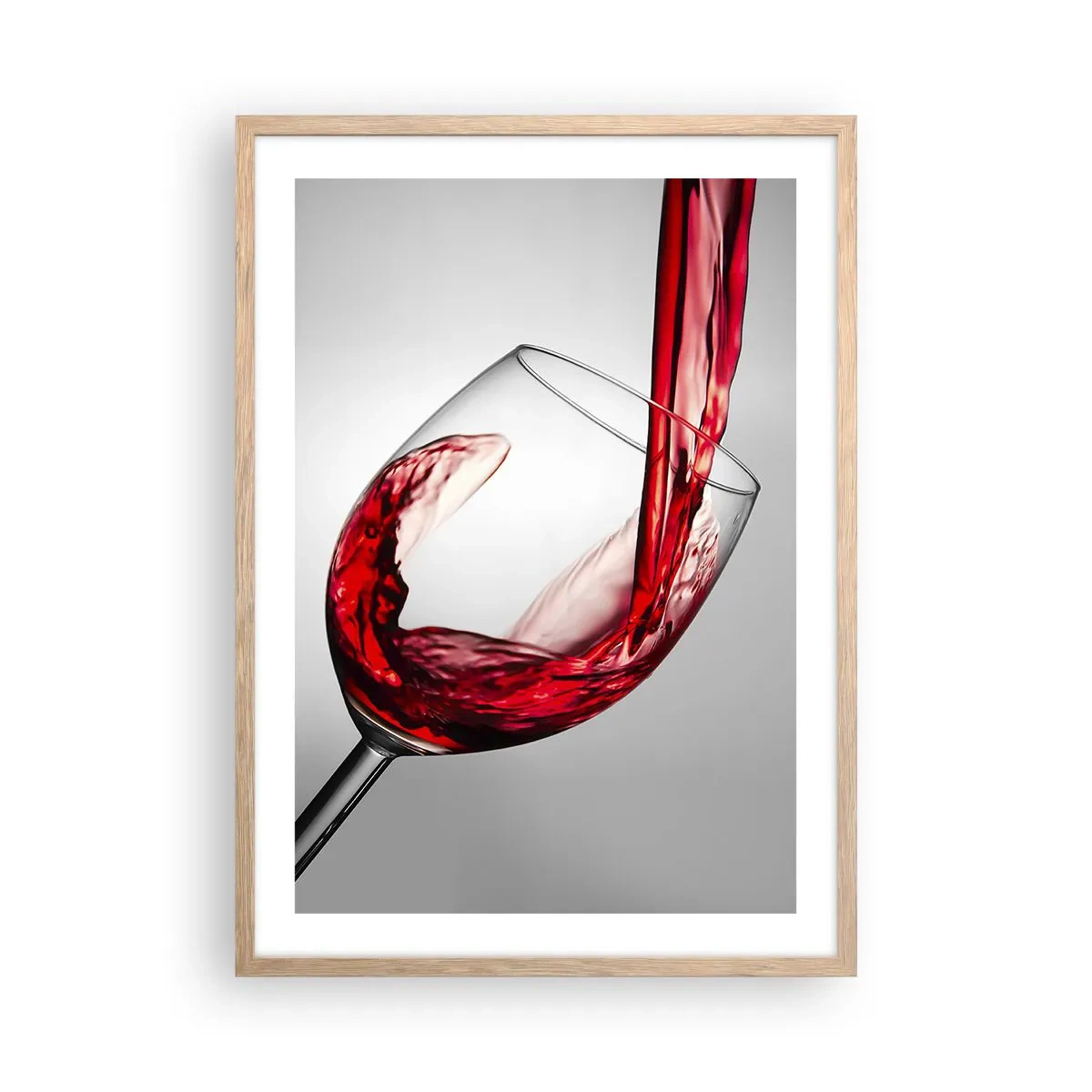Poster in einem Rahmen aus heller Eiche - Farbe – Bewegung – Klang - 50x70 cm