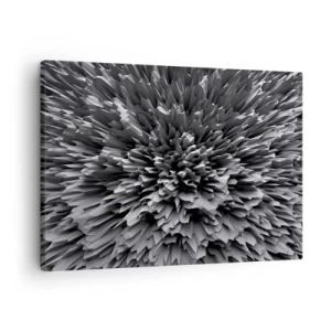 Bild auf Leinwand - Leinwandbild - Abstrakte Struktur in Grautönen - 70x50cm - Härter kann es nicht werden - Moderne Wanddekoration für Wohnzimmer und Schlafzimmer ARTTOR