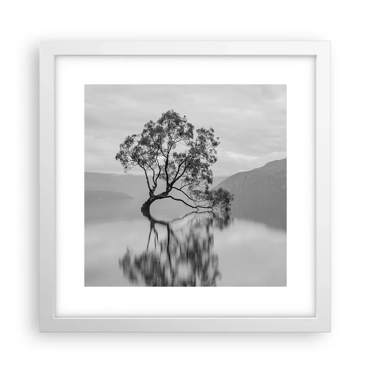 Poster in einem weißen Rahmen - Es gibt so ein Land - 30x30 cm