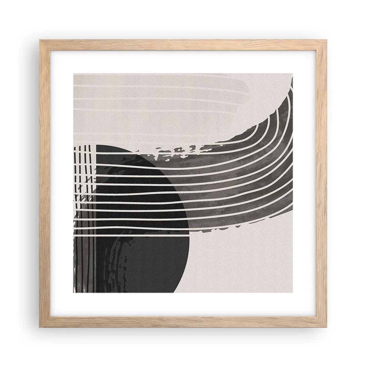 Poster in einem Rahmen aus heller Eiche - Hin und zurück - 40x40 cm