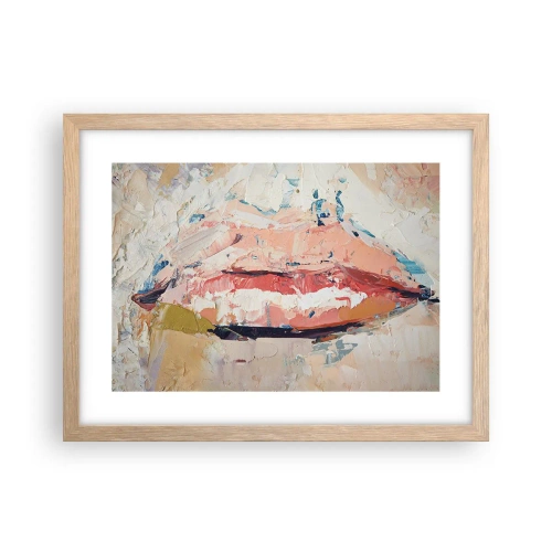 Poster in einem Rahmen aus heller Eiche - Es weckt die Sinne - 40x30 cm