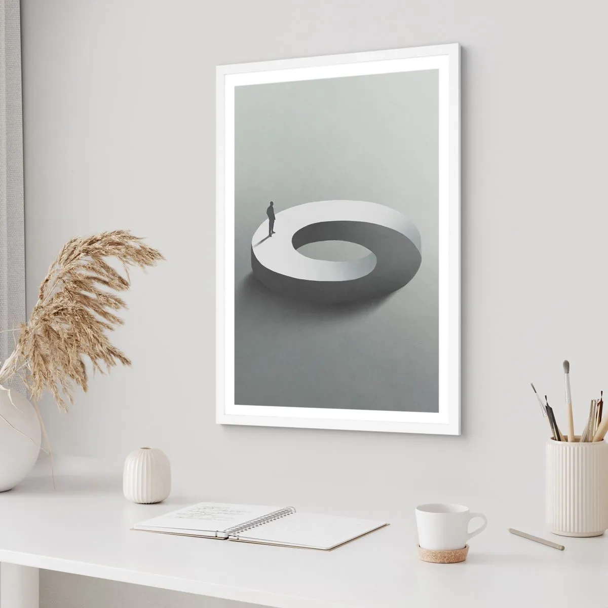 Poster in einem weißen Rahmen - Und wie soll man davon klug werden - 30x40 cm