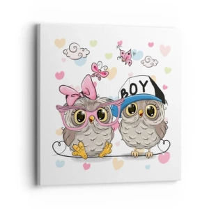 Bild auf Leinwand - Leinwandbild - Lass uns Liebe machen! - 30x30 cm