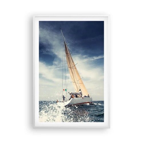 Poster in einem weißen Rahmen - Sie werden uns nicht einholen! - 61x91 cm